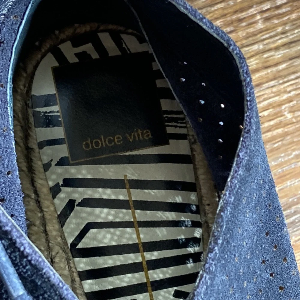 Dolce Vita Navy Suede Lace Up Espadrilles Size 8